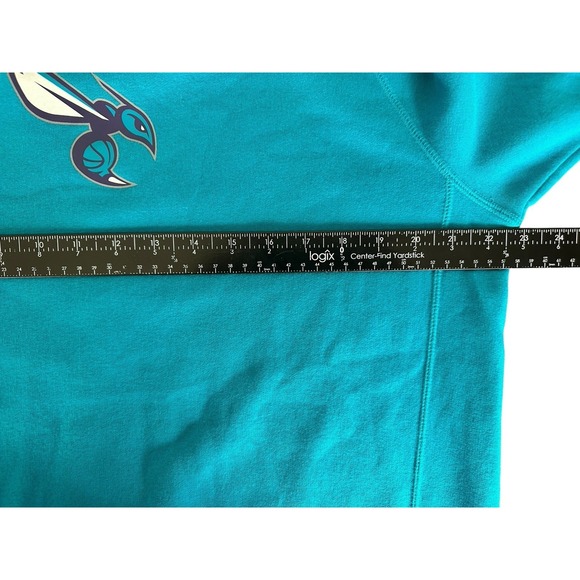Nike Air Jordan Charlotte Hornets Teal Crewneck Jumpman NBA Sweatshirt Men's L - Picture 7 of 8